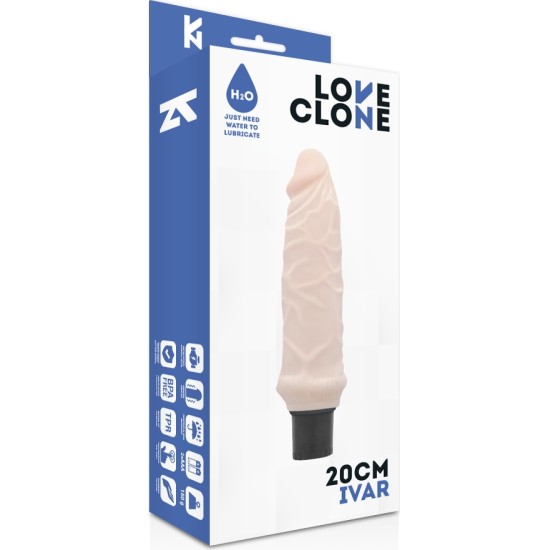 Loveclone IVAR SELF LUBRICATION VIBRATOR 20 CM -O- 3.7 CM