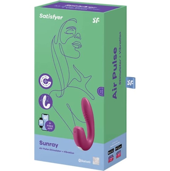 Satisfyer Connect SATISFYER - SUNRAY STIMULATOR AND VIBRATOR APP RED