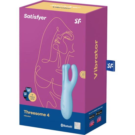 Satisfyer Connect SATISFYER - THREESOME 4 VIBRATOR APP BLUE