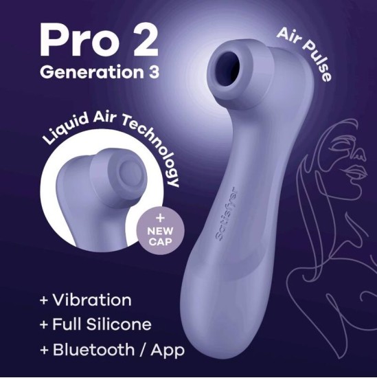 Satisfyer Air Pulse SATISFYER - PRO 2 GENERACI&Oacute;N 3 LILAC BLUETOOTH & APP