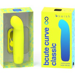 B Swish BCUTE CURVE INFINITE CLASSIC RECHARGEABLE SILICONE VIBRATOR YELLOW
