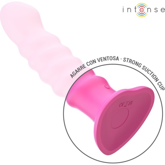 Intense Fun INTENSE - CINDY VIBRATOR SIZE L SPIRAL DESIGN 10 VIBRATIONS PINK REMOTE CONTROL