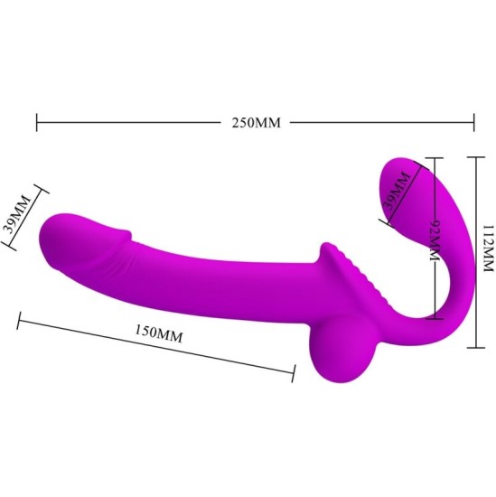 Pretty Love KELPIE DOUBLE STRAP-ON STIMULATOR PURPLE