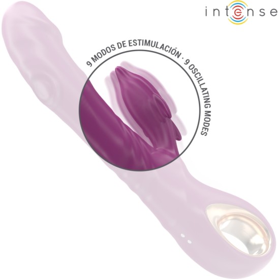 Intense Fun INTENSE - HALLE MULTIFUNCTION VIBRATOR WITH DOLPHIN STIMULATING TONGUE PURPLE
