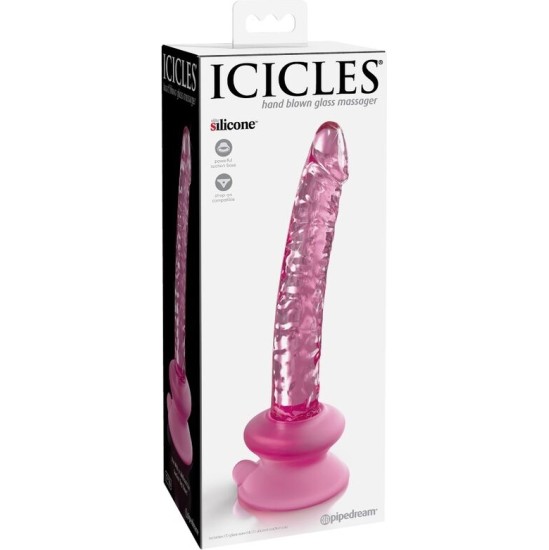 Icicles N. 86 GLASS DILDO WITH SUCTION CUP