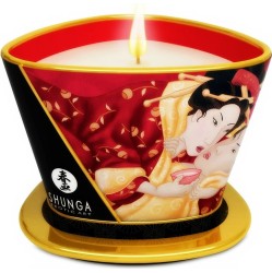 Shunga Candles SHUNGA - MINI CARESS BY CANDELIGHT STRAWBERRIES AND CAVA MASSAGE CANDLE 170 ML