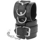 Darkness Bondage DARKNESS - BLACK ADJUSTABLE LEATHER ANKLE HANDCUFFS