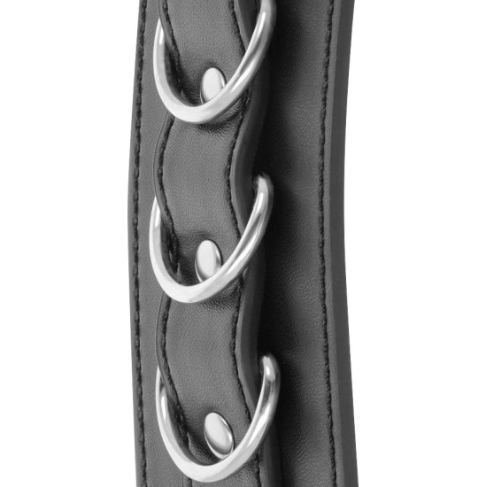 Darkness Bondage DARKNESS - BLACK ADJUSTABLE LEATHER ANKLE HANDCUFFS