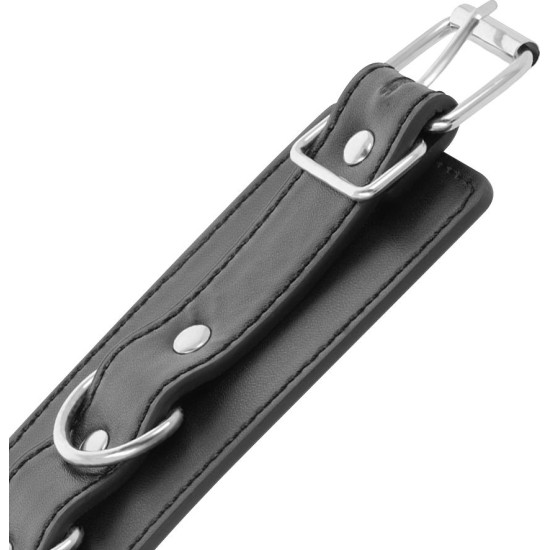 Darkness Bondage DARKNESS - BLACK ADJUSTABLE LEATHER ANKLE HANDCUFFS