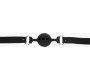 Kink Collar & Gag KINK - FULL SILICONE GAG 55 x 2 CM WITH 4 CM BALL SIZE S BLACK ADJUSTABLE 35-51 CM