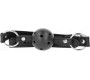 Kink Collar & Gag KINK - HOLLOW HARD BLACK BALL 4.5 CM GAG MODEL 1 63.5 X 2 CM