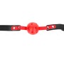 Kink Collar & Gag KINK - RED HOLLOW HARD BALL 4 CM GAG BLACK STRAP 60 x 2 CM ADJUSTABLE 37-52 CM