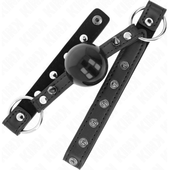 Kink Collar & Gag KINK - BALL 4 CM GAG WITH TIP RIVET AND SNAP LOCK 65 x 2 CM