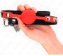 Kink Collar & Gag KINK - SILICONE BALL 4 CM GAG WITH LOCK 60 x 2 CM