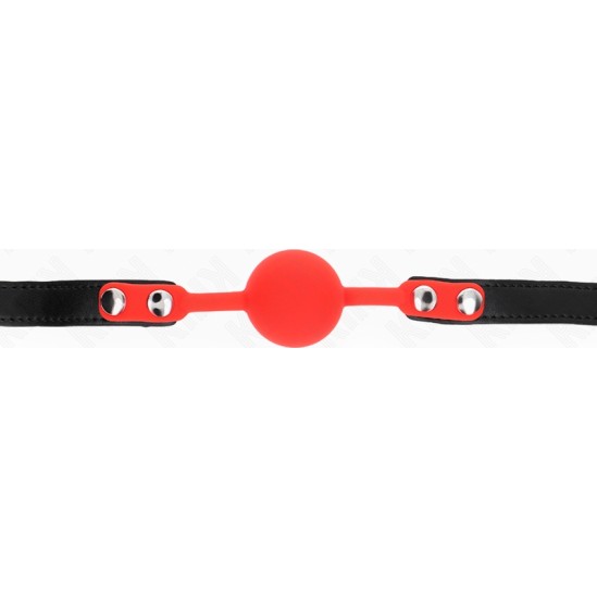 Kink Collar & Gag KINK - SILICONE BALL 4 CM GAG WITH LOCK 60 x 2 CM