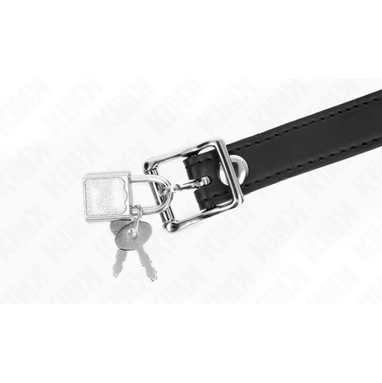 Kink Collar & Gag KINK - SILICONE BALL 4 CM GAG WITH LOCK 60 x 2 CM