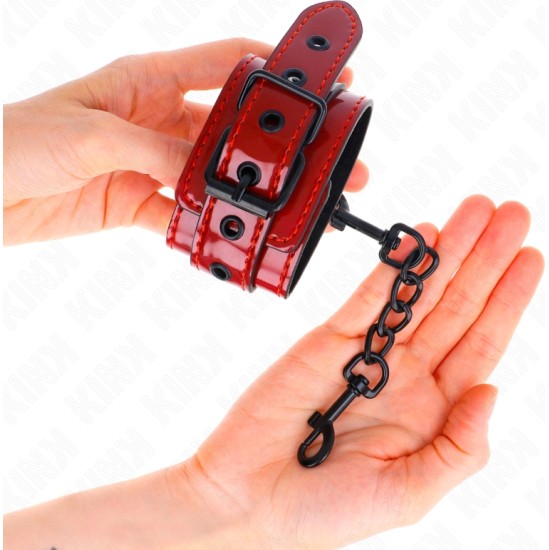 Kink Wrist Restraint KINK - DARK RED WRIST CUFFS 23 X 5 CM