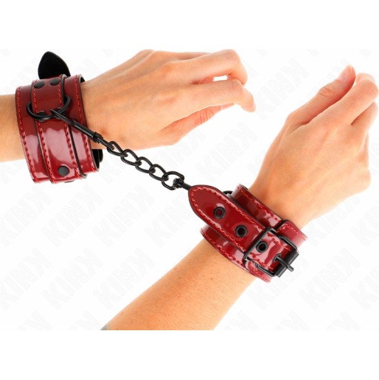 Kink Wrist Restraint KINK - DARK RED WRIST CUFFS 23 X 5 CM