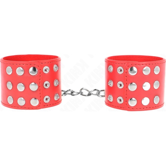 Kink Wrist Restraint KINK - WRIST RESTRAINTS WITH SNAP FASTEN RED ADJUSTABLE 19-24 CM X 5.5 CM