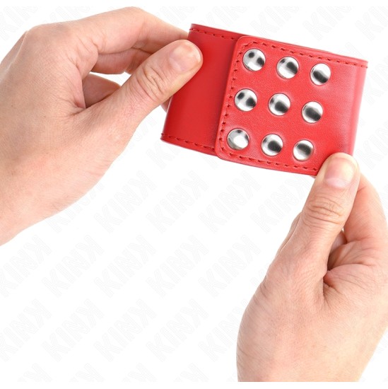 Kink Wrist Restraint KINK - WRIST RESTRAINTS WITH SNAP FASTEN RED ADJUSTABLE 19-24 CM X 5.5 CM