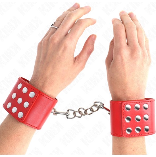 Kink Wrist Restraint KINK - WRIST RESTRAINTS WITH SNAP FASTEN RED ADJUSTABLE 19-24 CM X 5.5 CM