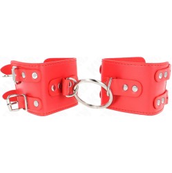 Kink Wrist Restraint KINK - FIXED WRIST RESTRAINTS WITH RING AND STUDS ADJUSTABLE RED 17-22 CM X 6.5 CM