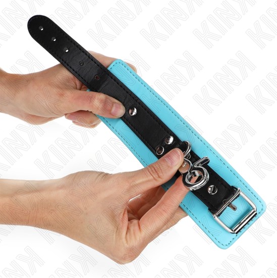 Kink Wrist Restraint KINK - PREMIUM LOCKABLE WRIST RESTRAINTS BLACK / BLUE ADJUSTABLE 21-28 CM X 5.5 CM