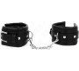 Kink Wrist Restraint KINK - RHINESTONE BUCKLE WRIST RESTRAINTS BLACK ADJUSTABLE 25-32 CM X 5.5 CM