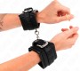 Kink Wrist Restraint KINK - RHINESTONE BUCKLE WRIST RESTRAINTS BLACK ADJUSTABLE 25-32 CM X 5.5 CM