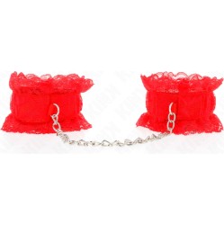 Kink Wrist Restraint KINK - LACE ELASTIC WRIST RESTRAINTS RED
