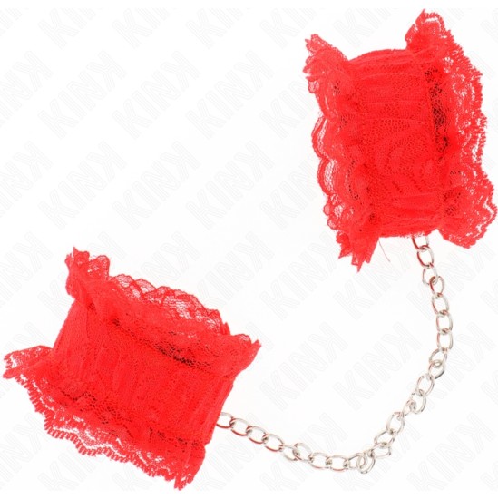 Kink Wrist Restraint KINK - LACE ELASTIC WRIST RESTRAINTS RED