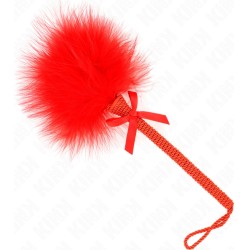 Kink Impact & Touch KINK - NYLON ROPE WAND WITH TICKLE FEATHERS AND RED BOW 25 CM