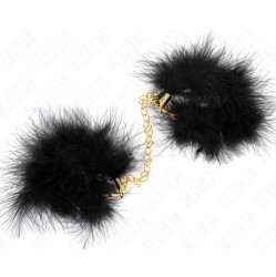 Kink Wrist Restraint KINK - FEATHER HAND CUFFS WITH GOLD CHAIN MODEL 0