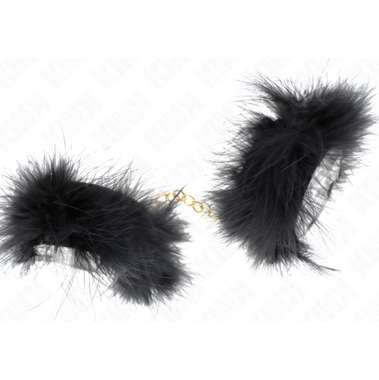 Kink Wrist Restraint KINK - FEATHER HAND CUFFS WITH GOLD CHAIN MODEL 0