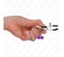 Kink Nipple Grip KINK - DOUBLE BELL NIPPLE CLAMP PURPLE 6 CM