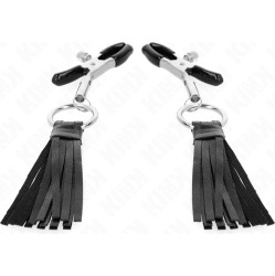 Kink Nipple Grip KINK - LEATHERETTE TASSEL NIPPLE CLAMPS 6 CM