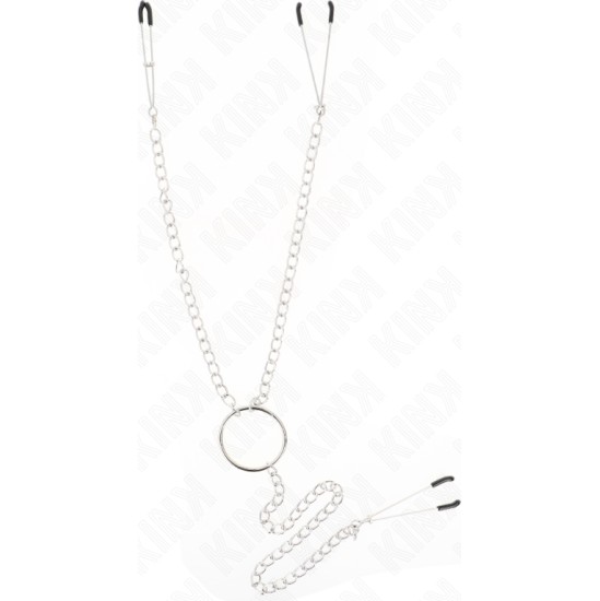 Kink Nipple Grip KINK - TRIPLE NIPPLE AND CLIT CLAMPS WITH CHAIN MODEL 1