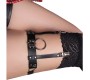 Subblime Fetish SUBBLIME - 953744 ADJUSTABLE LEATHER PUNK GARTER BLACK ONE SIZE
