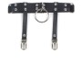 Subblime Fetish SUBBLIME - 953744 ADJUSTABLE LEATHER PUNK GARTER BLACK ONE SIZE