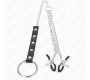 Kink Ring Power KINK - METAL PENIS RING WITH CHAIN AND ADJUSTABLE NIPPLE CLAMPS