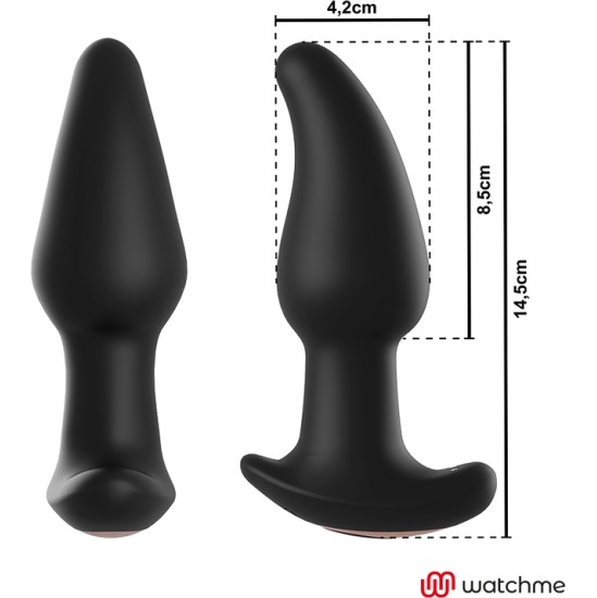 Anbiguo WATCHME REMOTE CONTROL ANAL PLUG VIBRATOR WITH ROTATION OF AMADEUS PEARLS