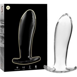 Nebula Series By Ibiza MODEL 5 ANAL PLUG BOROSILICATE GLASS CLEAR 12.5 CM -O- 3.5 CM