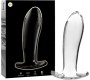 Nebula Series By Ibiza MODEL 5 ANAL PLUG BOROSILICATE GLASS CLEAR 12.5 CM -O- 3.5 CM