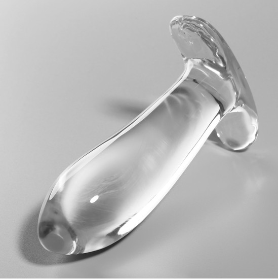Nebula Series By Ibiza MODEL 5 ANAL PLUG BOROSILICATE GLASS CLEAR 12.5 CM -O- 3.5 CM