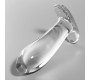 Nebula Series By Ibiza MODEL 5 ANAL PLUG BOROSILICATE GLASS CLEAR 12.5 CM -O- 3.5 CM