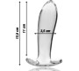 Nebula Series By Ibiza MODEL 5 ANAL PLUG BOROSILICATE GLASS CLEAR 12.5 CM -O- 3.5 CM