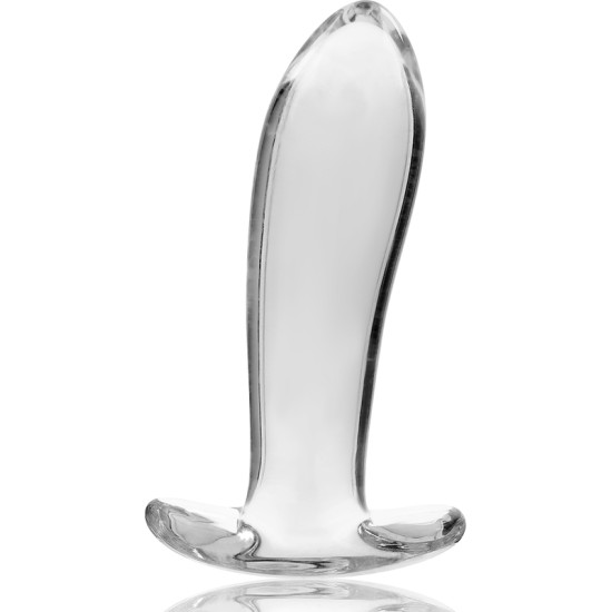 Nebula Series By Ibiza MODEL 5 ANAL PLUG BOROSILICATE GLASS CLEAR 12.5 CM -O- 3.5 CM
