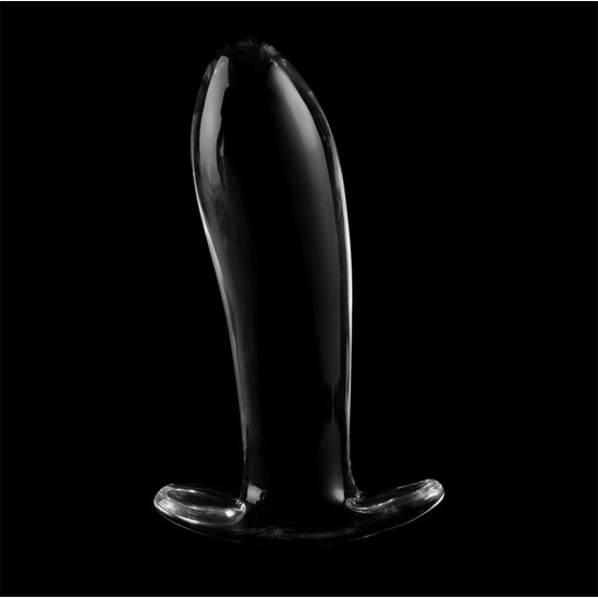Nebula Series By Ibiza MODEL 5 ANAL PLUG BOROSILICATE GLASS CLEAR 12.5 CM -O- 3.5 CM
