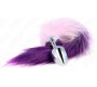 Kink Pleasure Plugs KINK - ANAL PLUG SIZE L 10 X 4 CM WITH SYNTHETIC TAIL 40 CM PURPLE