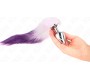 Kink Pleasure Plugs KINK - ANAL PLUG SIZE L 10 X 4 CM WITH SYNTHETIC TAIL 40 CM PURPLE